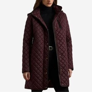 Ralph Lauren Womens Quilted Jacket - Burgundy